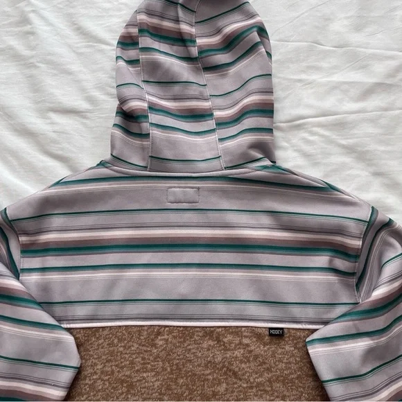 Hooey Brown and Gray Striped Hoodie - Picture 6 of 9